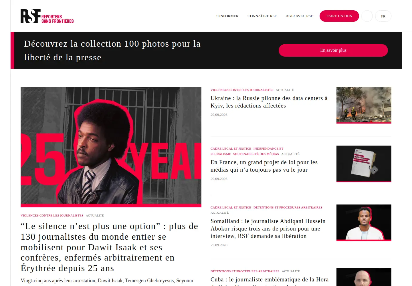 Screenshot of rsf.org