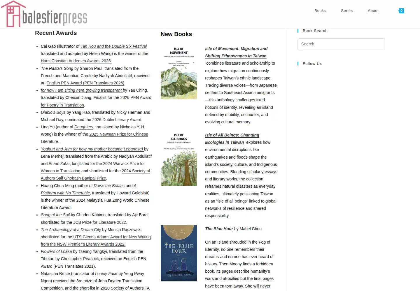 Screenshot of balestier.com