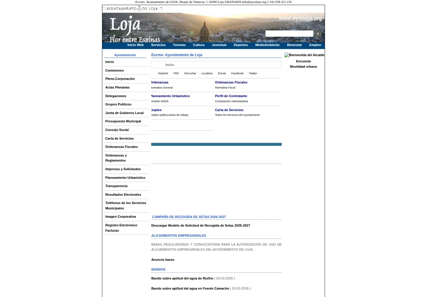 Screenshot of aytoloja.org