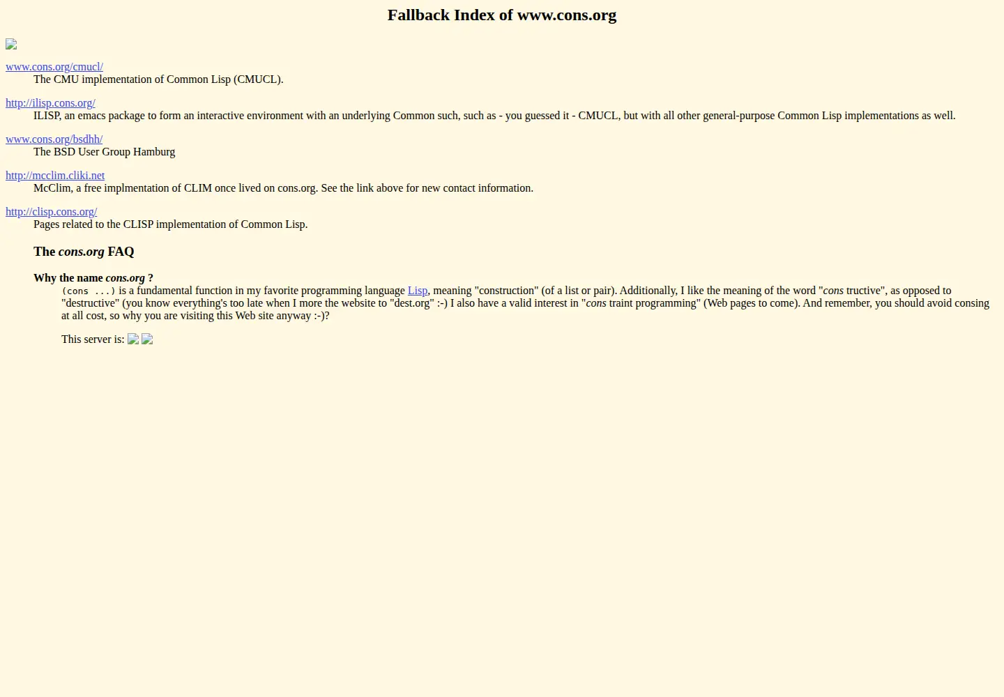 Screenshot of cons.org