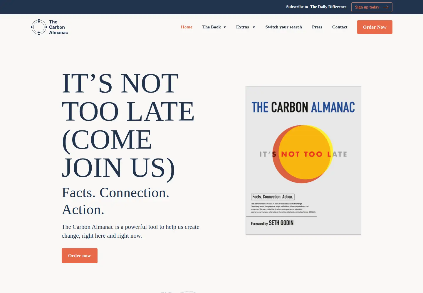 Screenshot of thecarbonalmanac.org