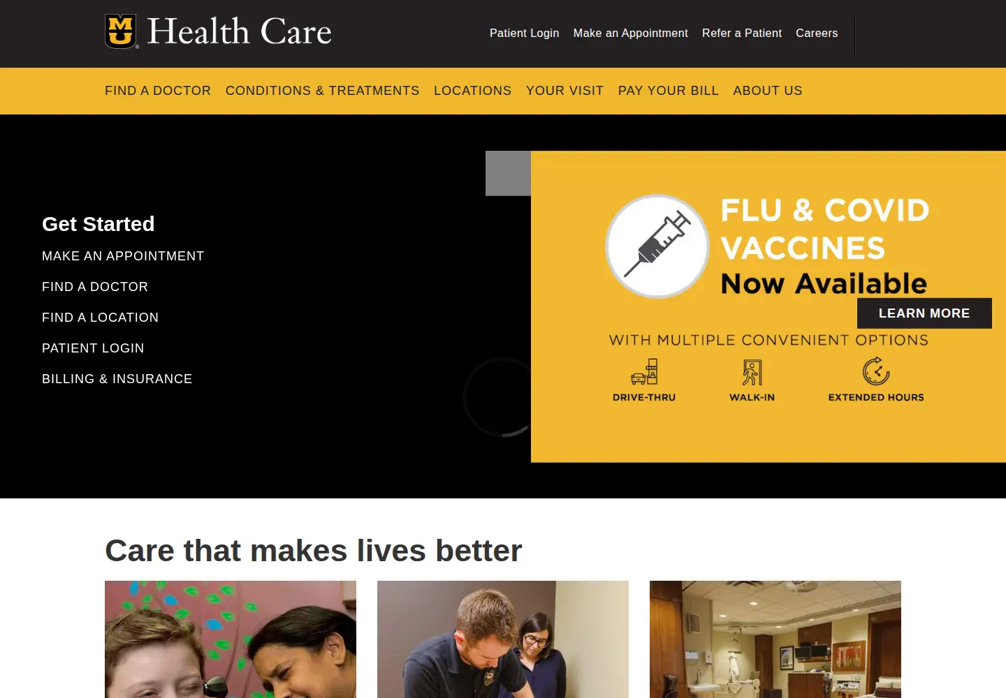 Screenshot of muhealth.org