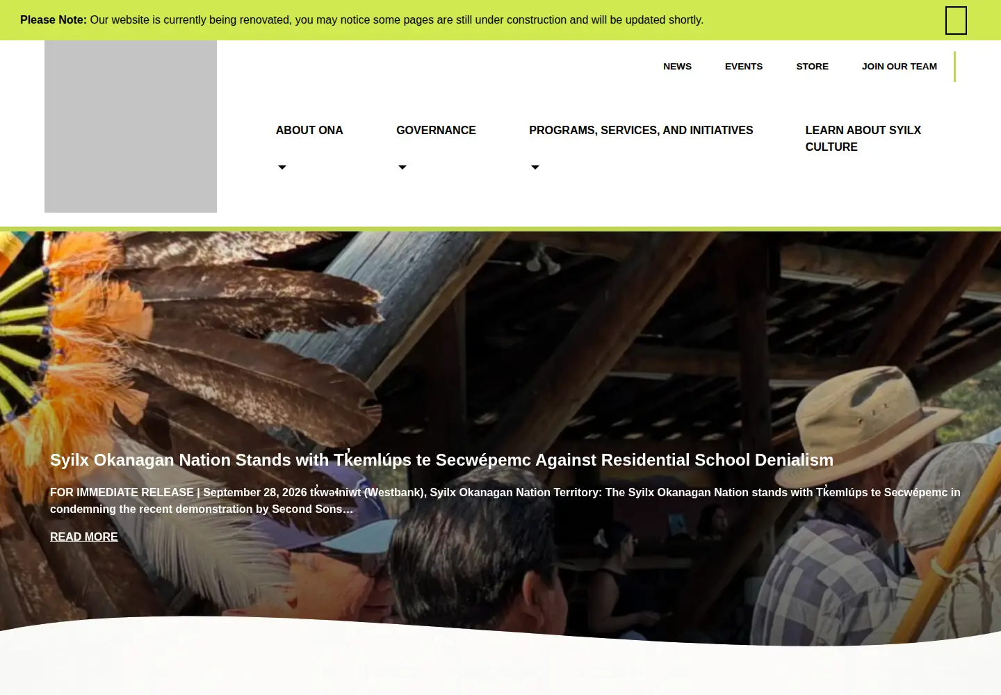 Screenshot of syilx.org