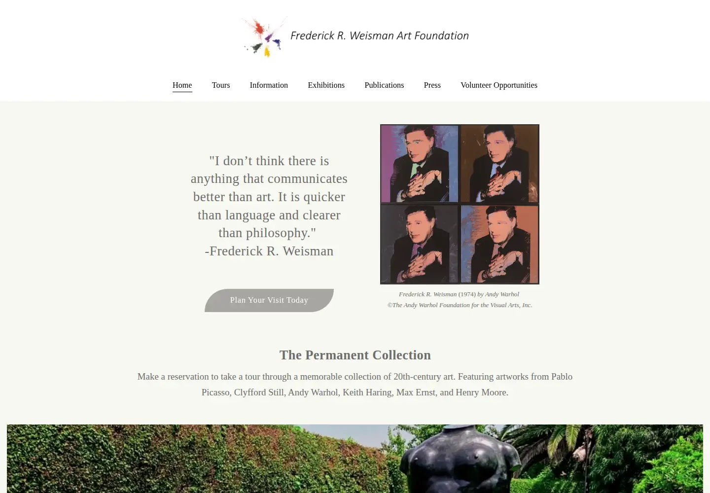 Screenshot of weismanfoundation.org