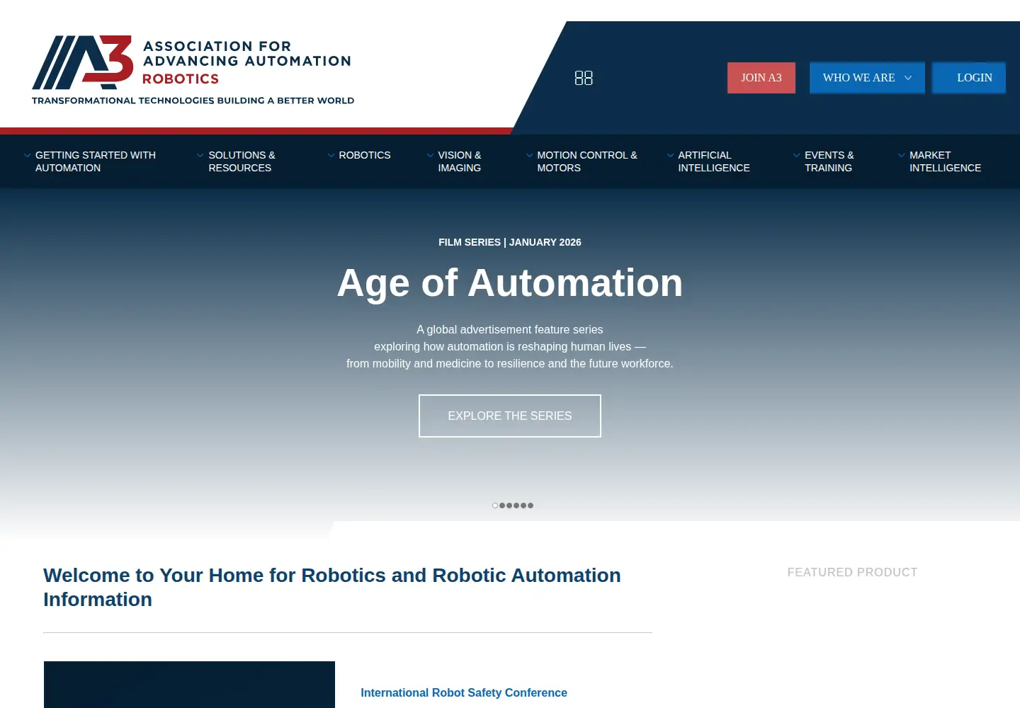 Screenshot of robotics.org