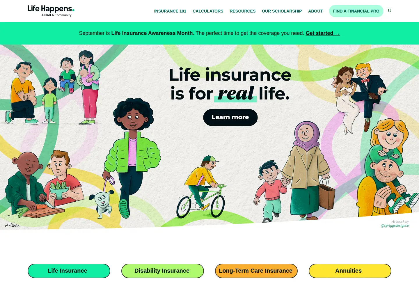 Screenshot of lifehappens.org