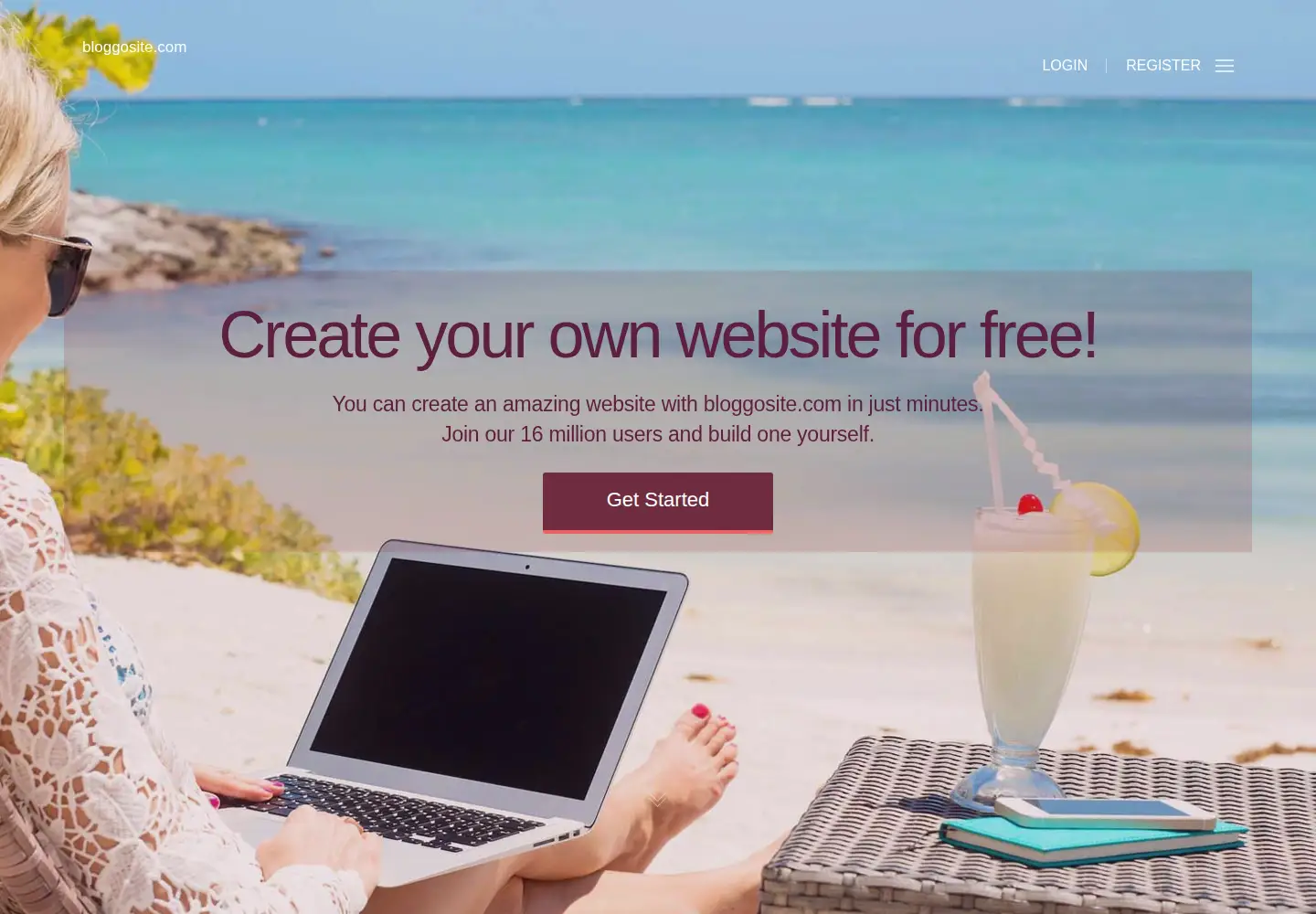 Screenshot of bloggosite.com