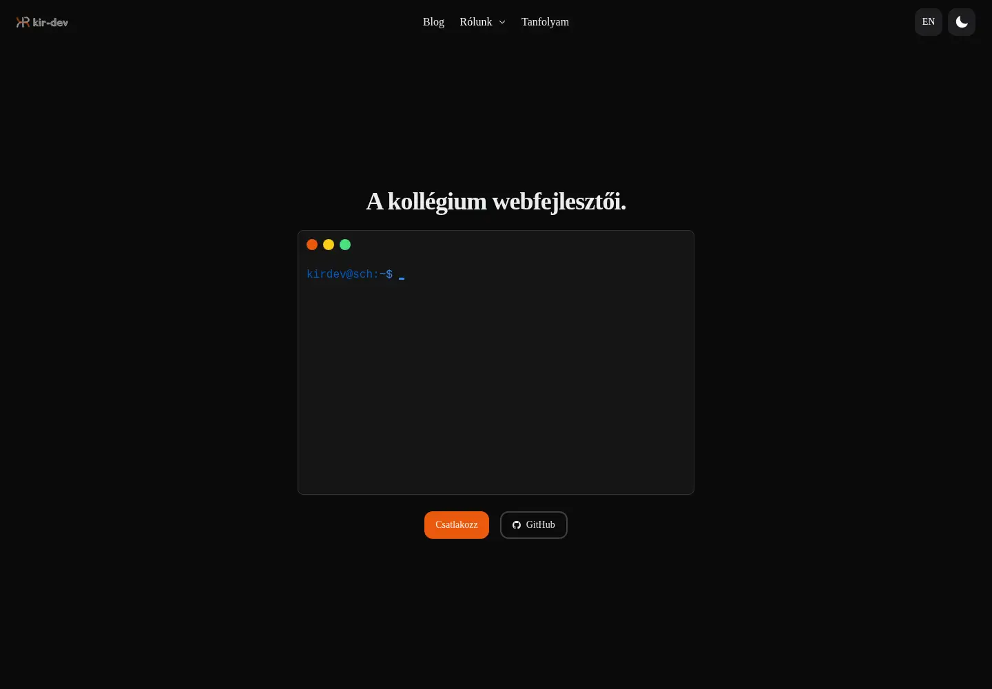 Screenshot of kir-dev.hu