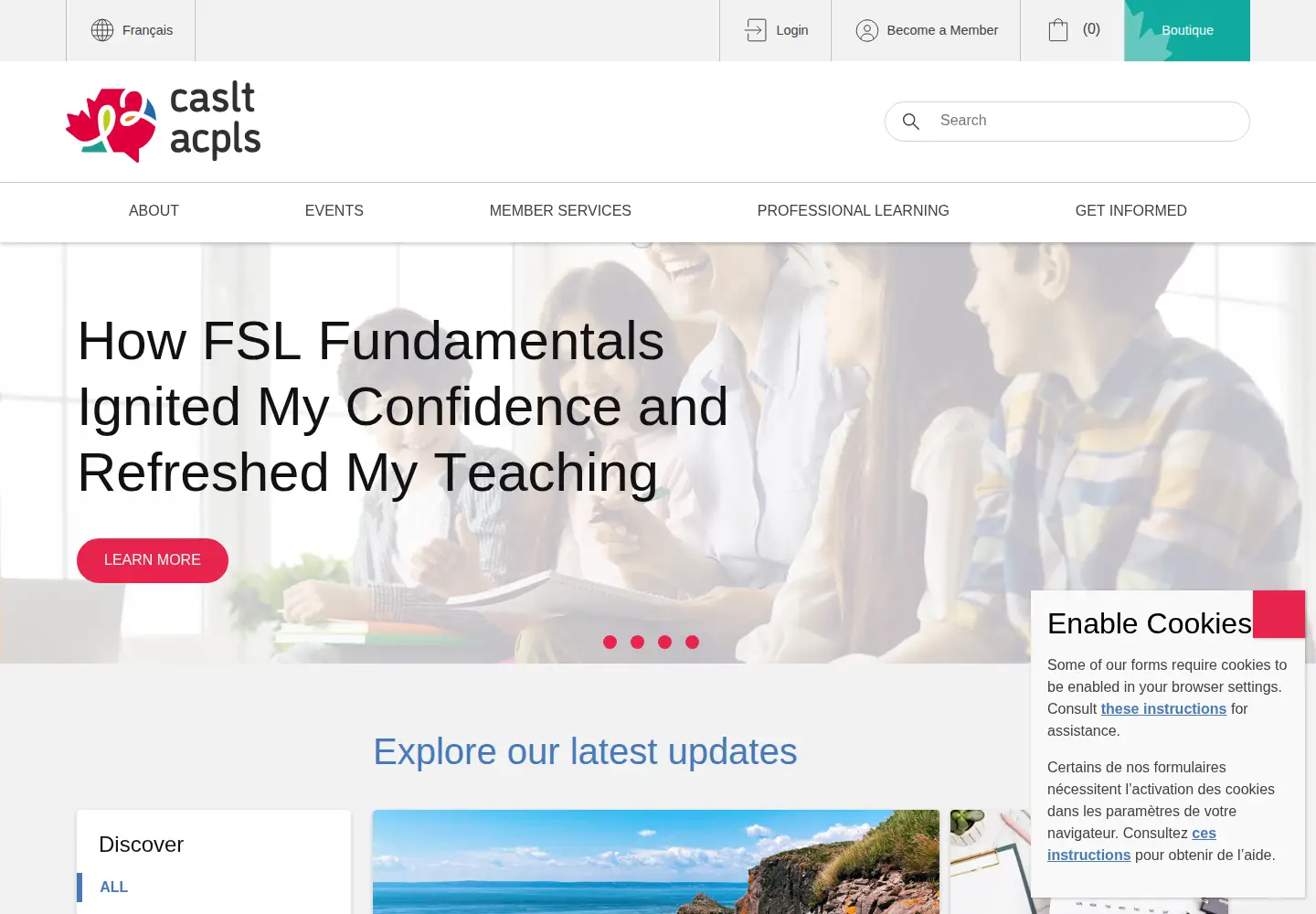 Screenshot of caslt.org