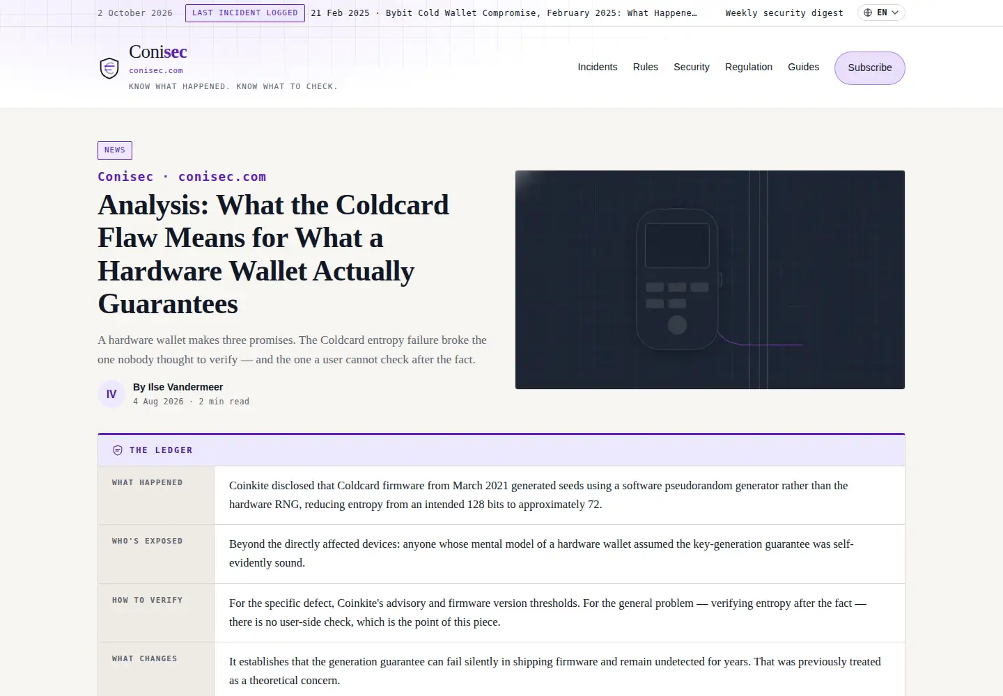 Screenshot of conisec.com