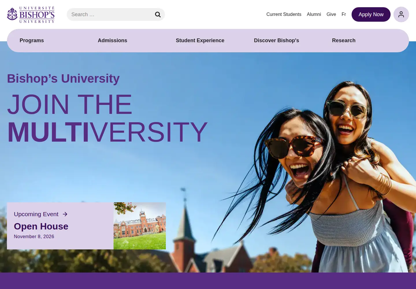 Screenshot of ubishops.ca