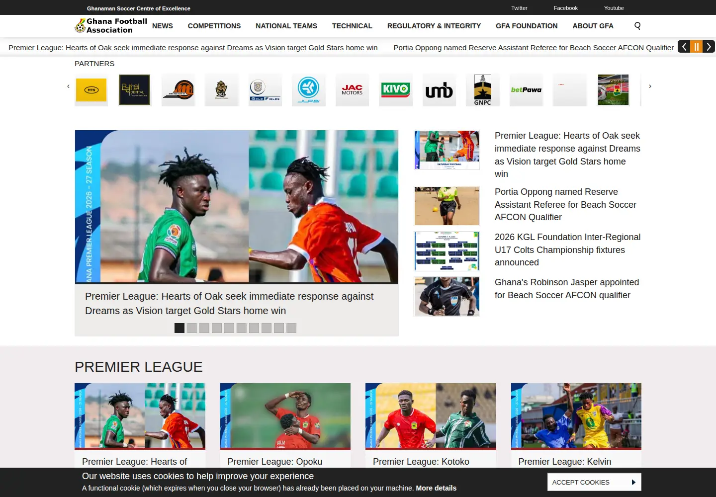 Screenshot of ghanafa.org