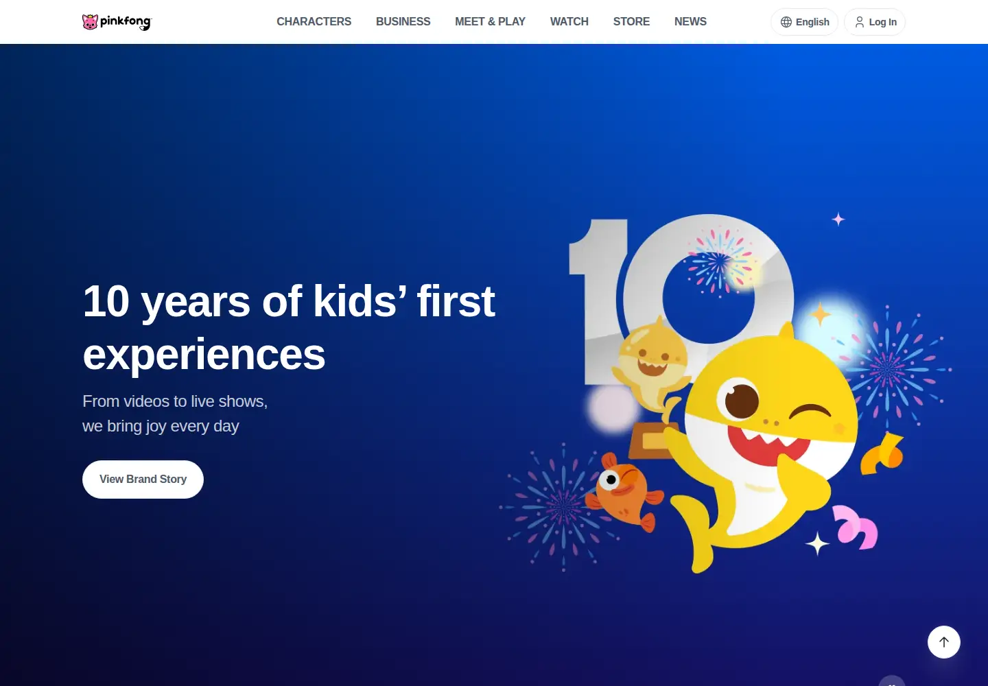Screenshot of pinkfong.com