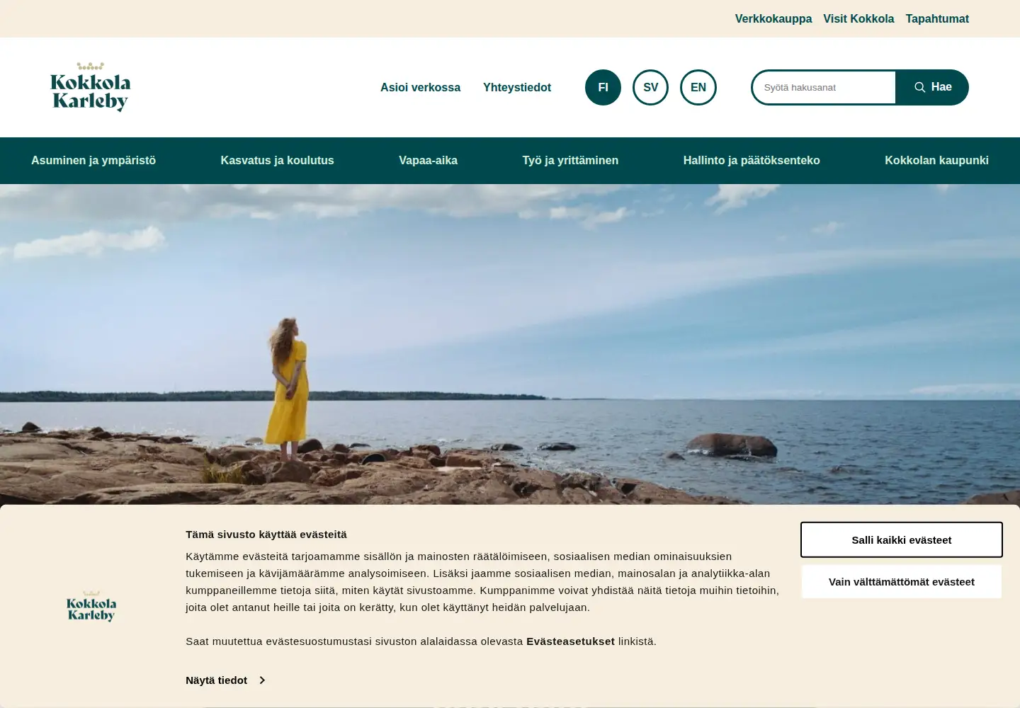 Screenshot of kokkola.fi