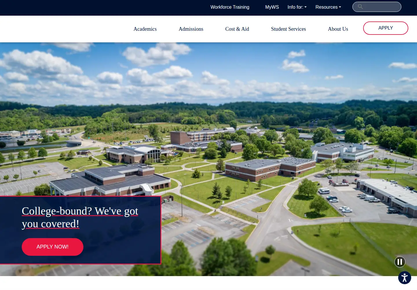 Screenshot of ws.edu