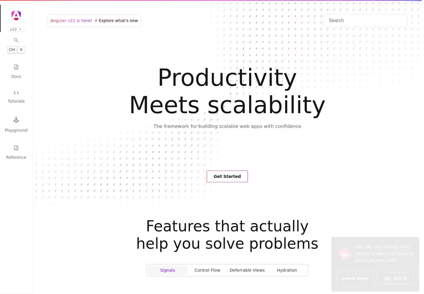Screenshot of angular.dev