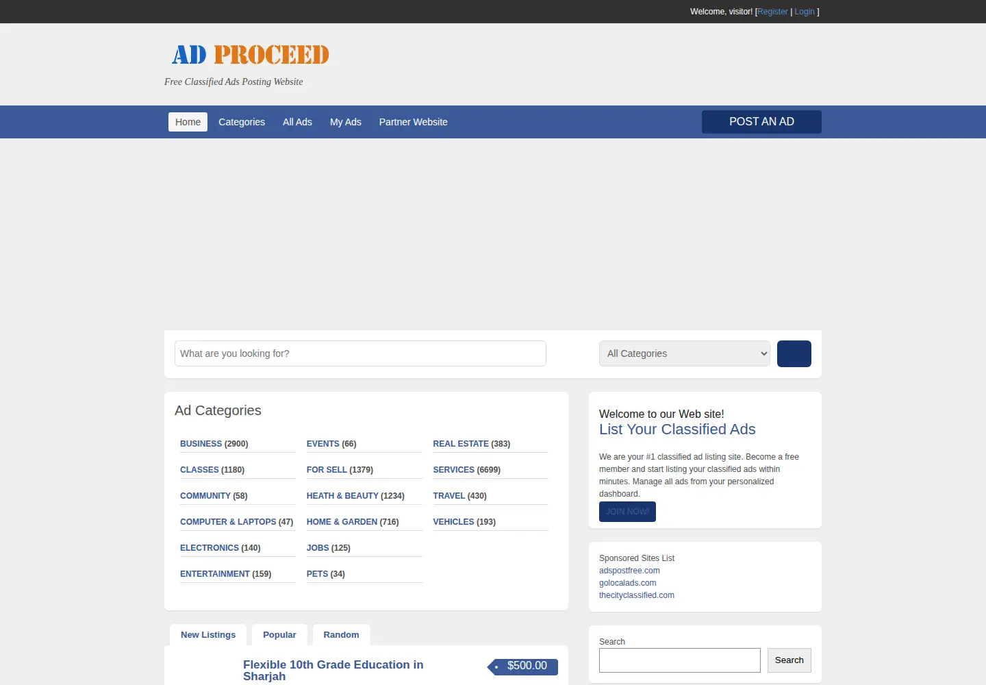 Screenshot of adproceed.com