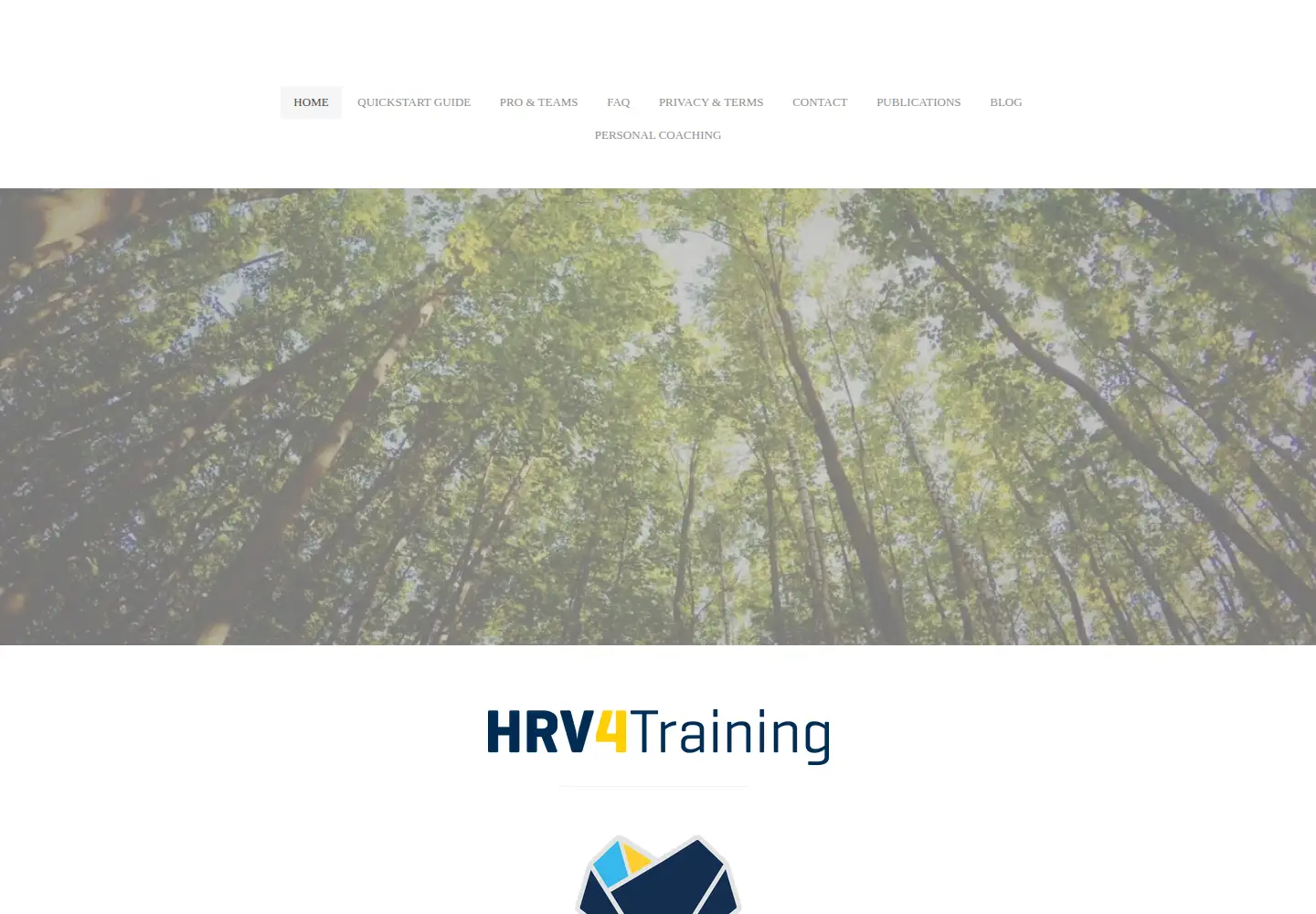 Screenshot of hrv4training.com