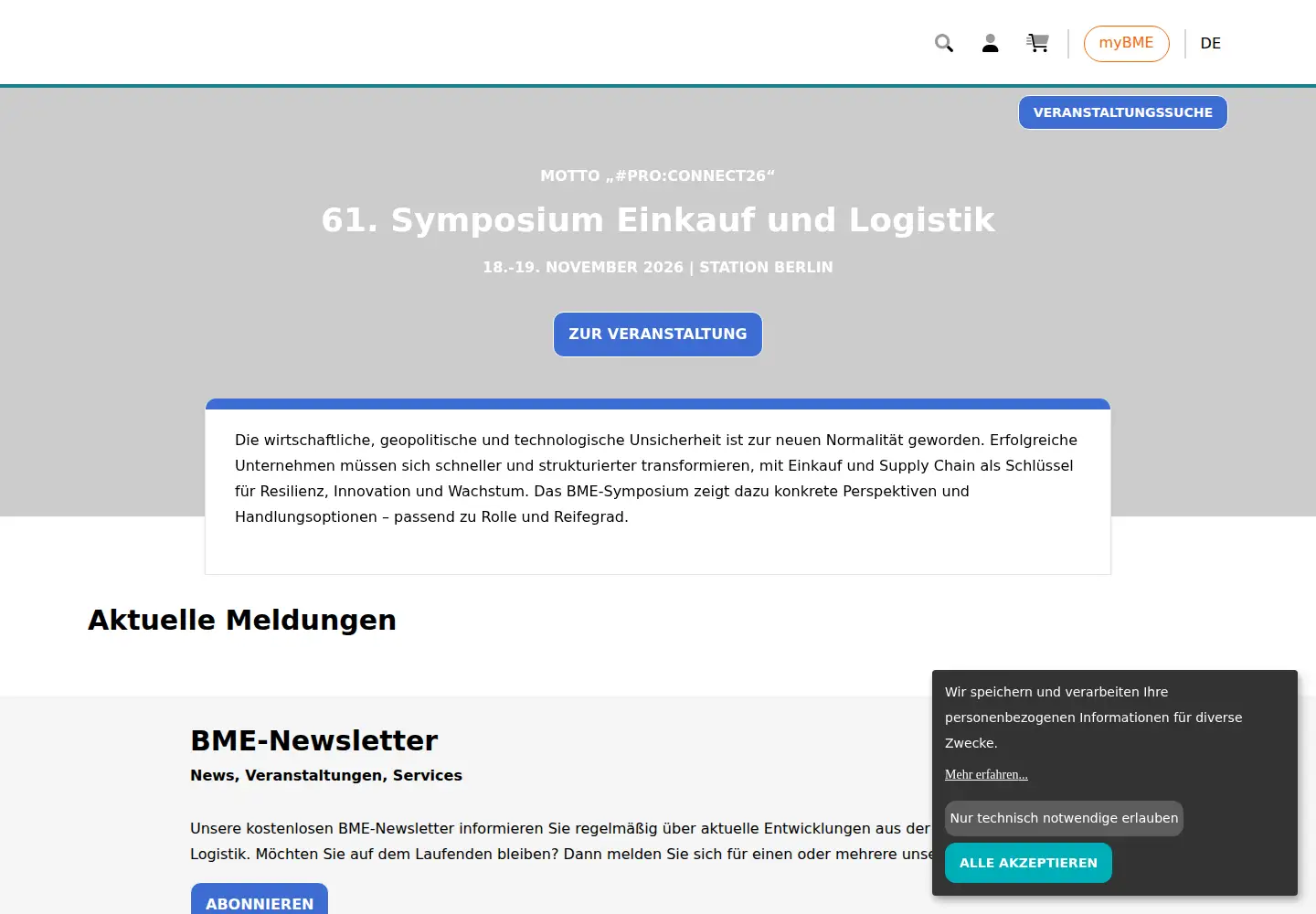 Screenshot of bme.de