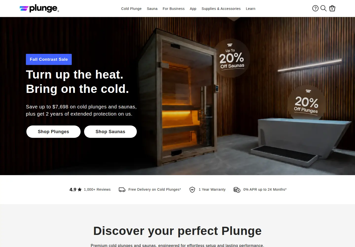 Screenshot of plunge.com