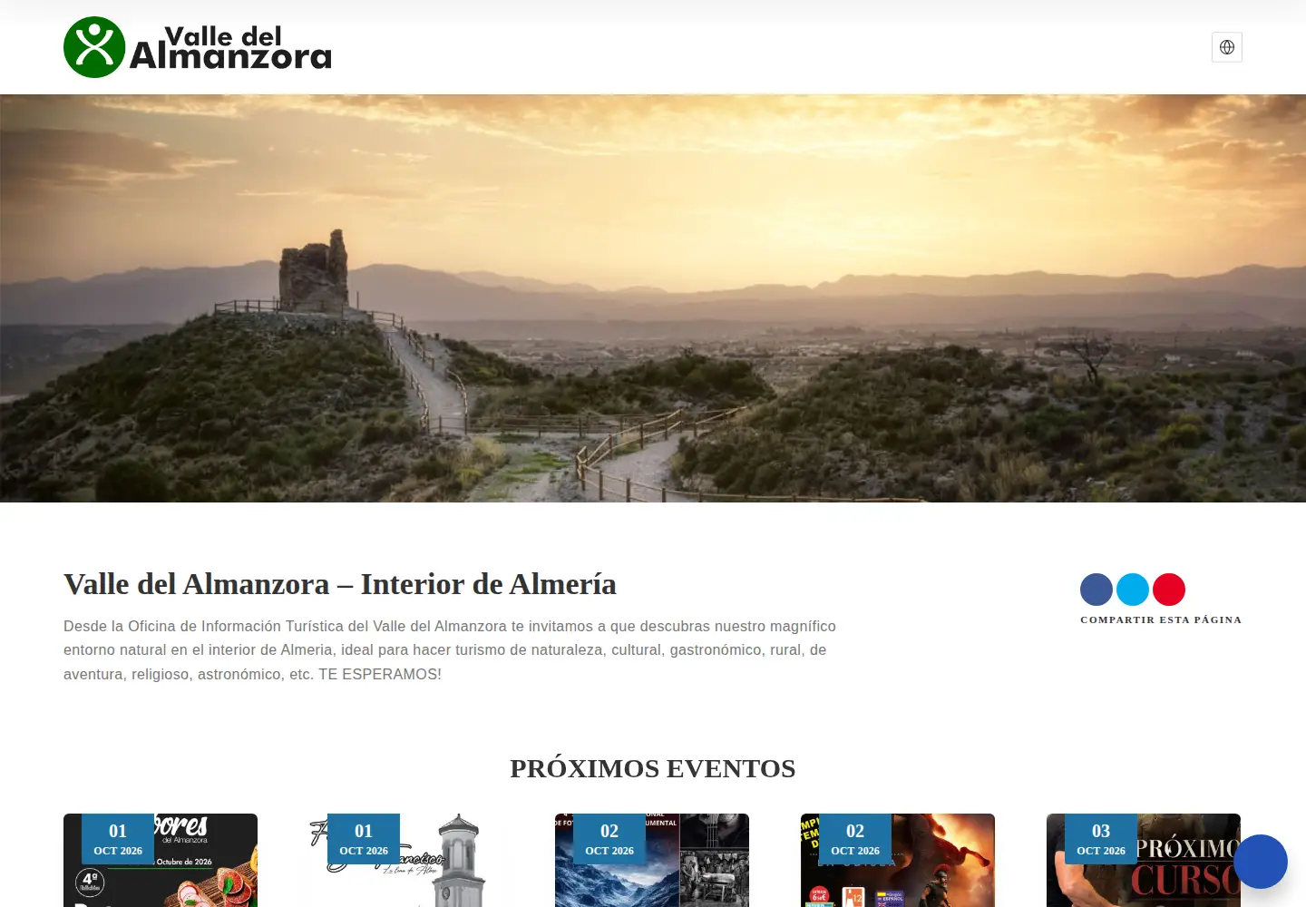 Screenshot of turismoalmanzora.com