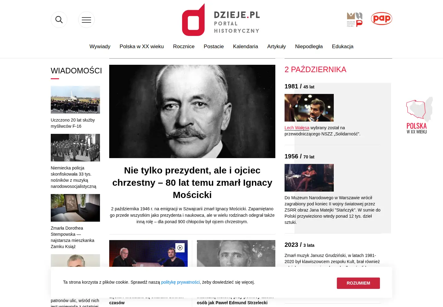 Screenshot of dzieje.pl