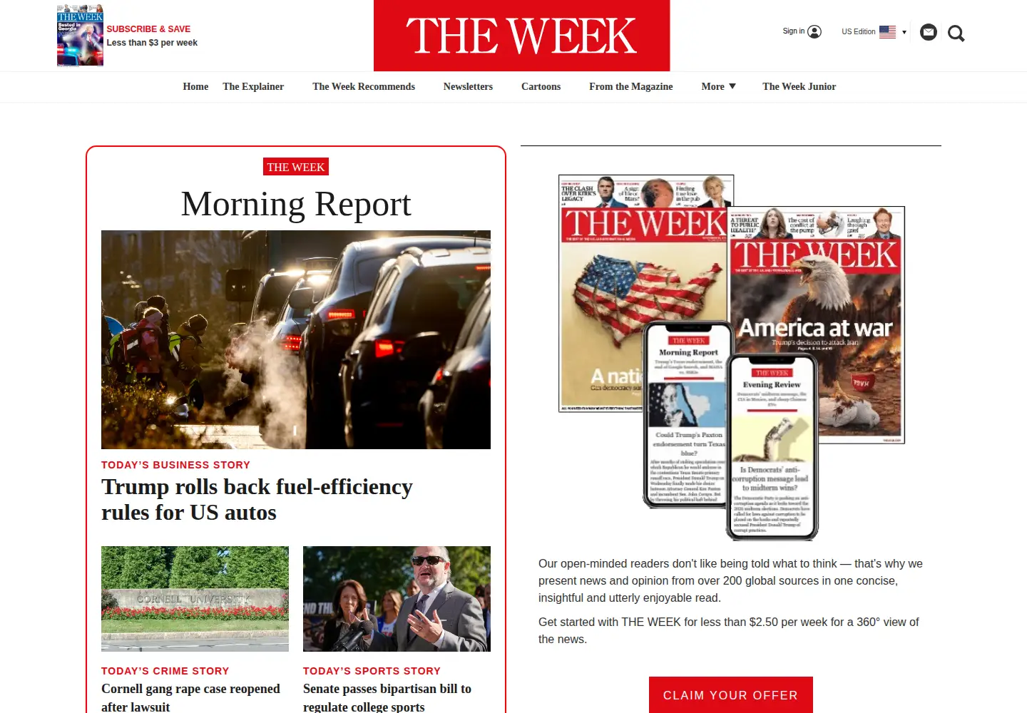 Screenshot of theweek.com