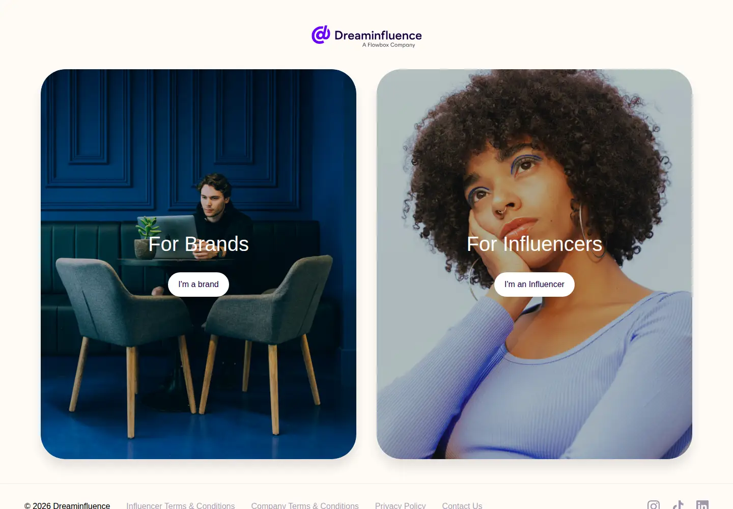Screenshot of dreaminfluence.com