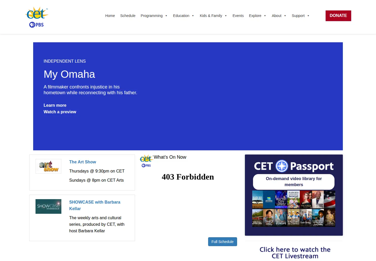 Screenshot of cetconnect.org