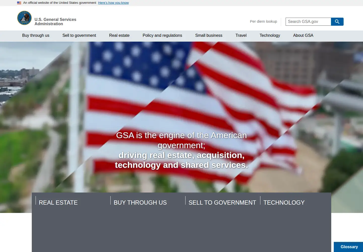 Screenshot of gsa.gov