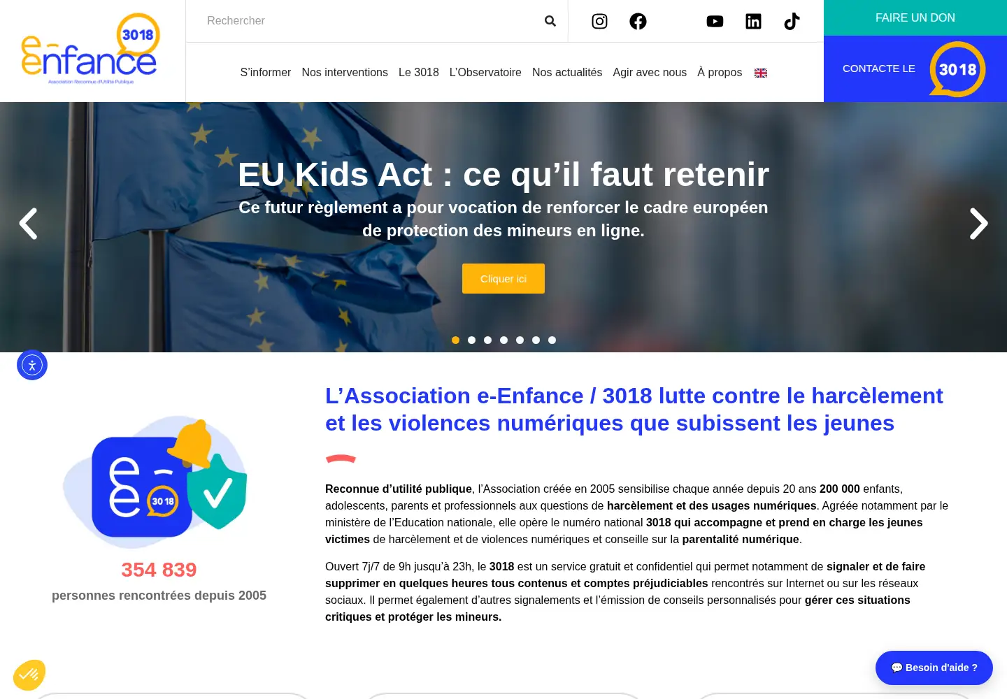 Screenshot of e-enfance.org