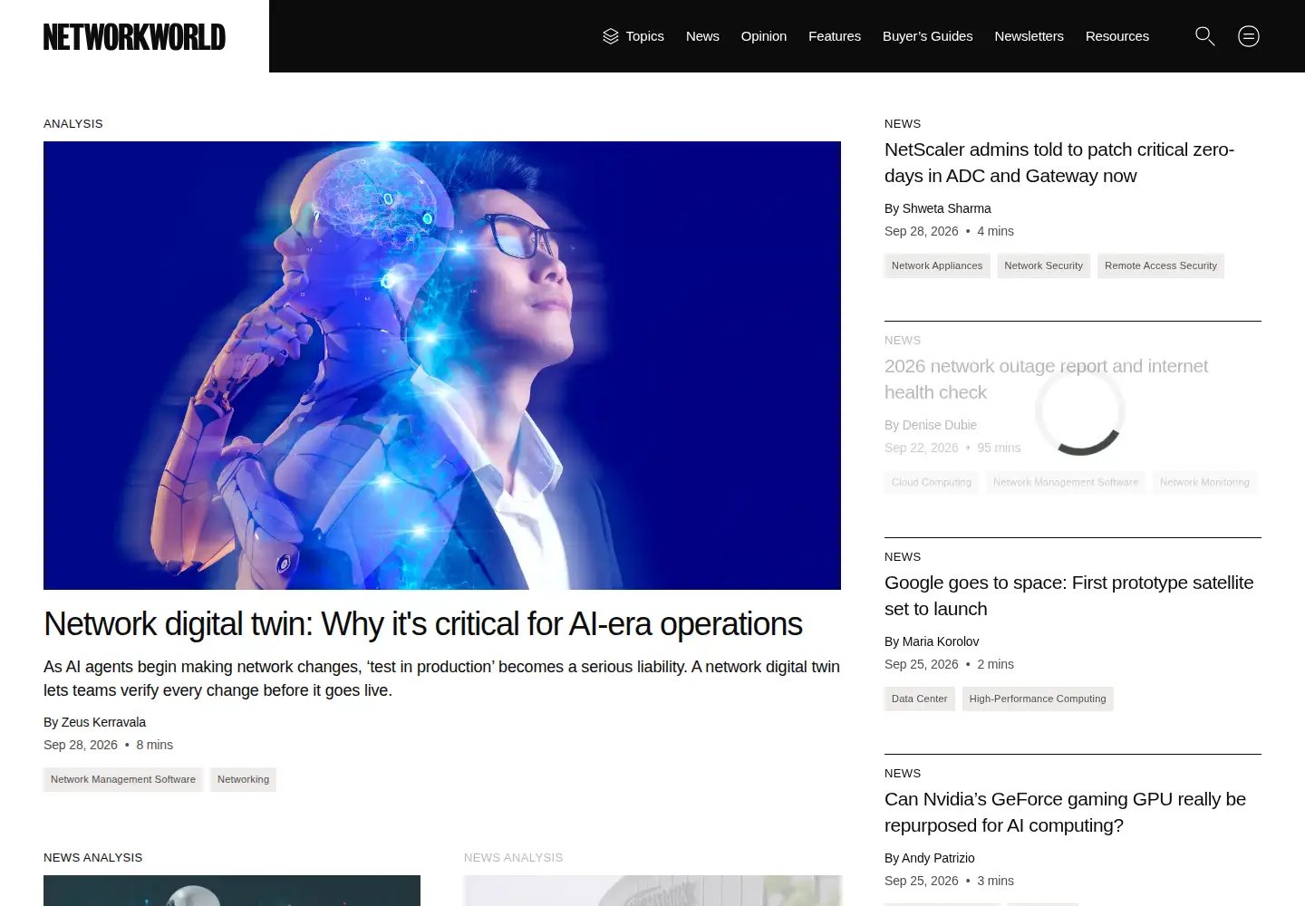 Screenshot of networkworld.com
