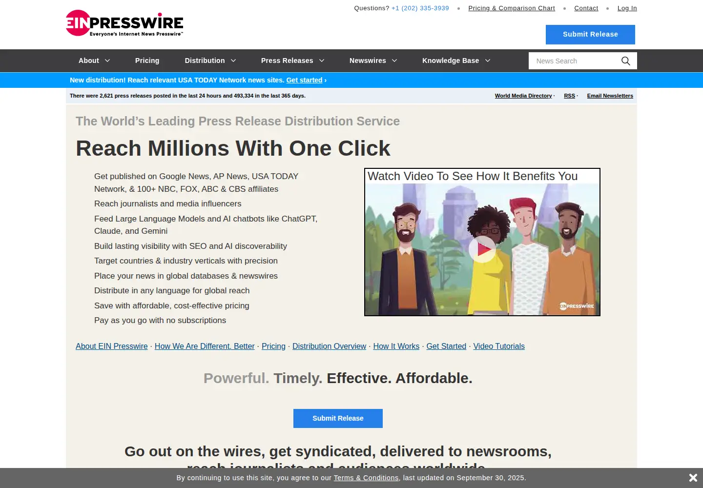 Screenshot of einpresswire.com