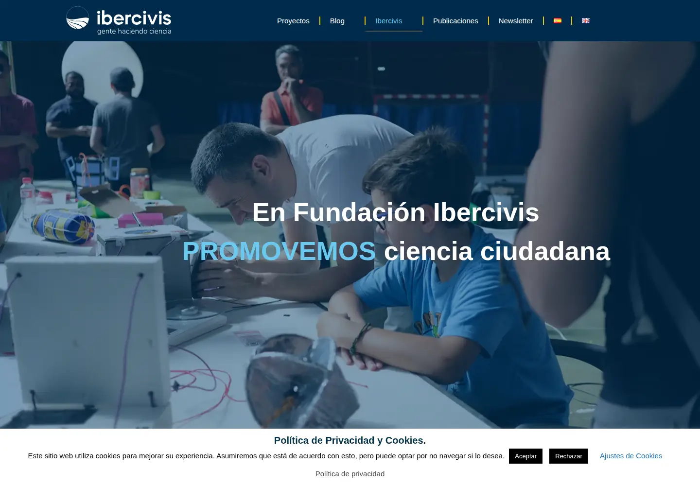 Screenshot of ibercivis.es