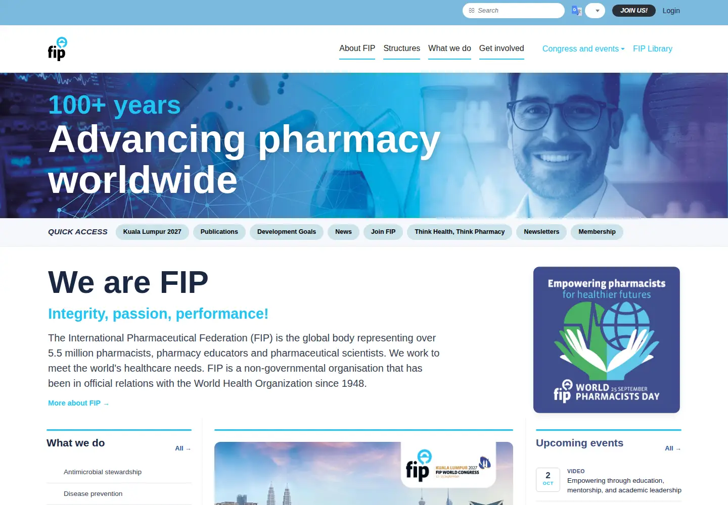 Screenshot of fip.org