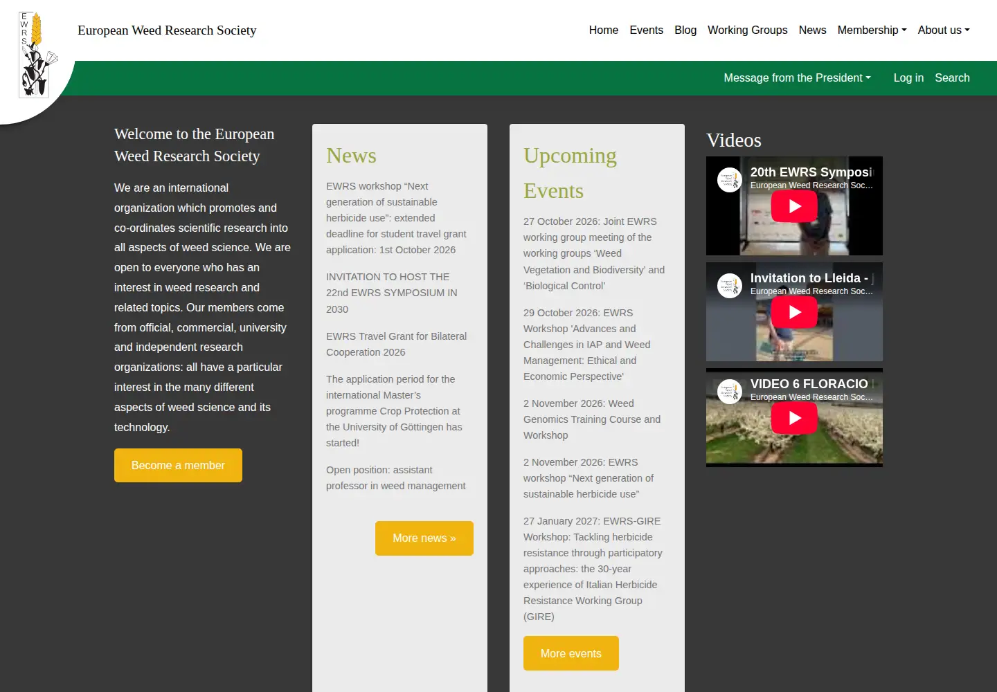 Screenshot of ewrs.org