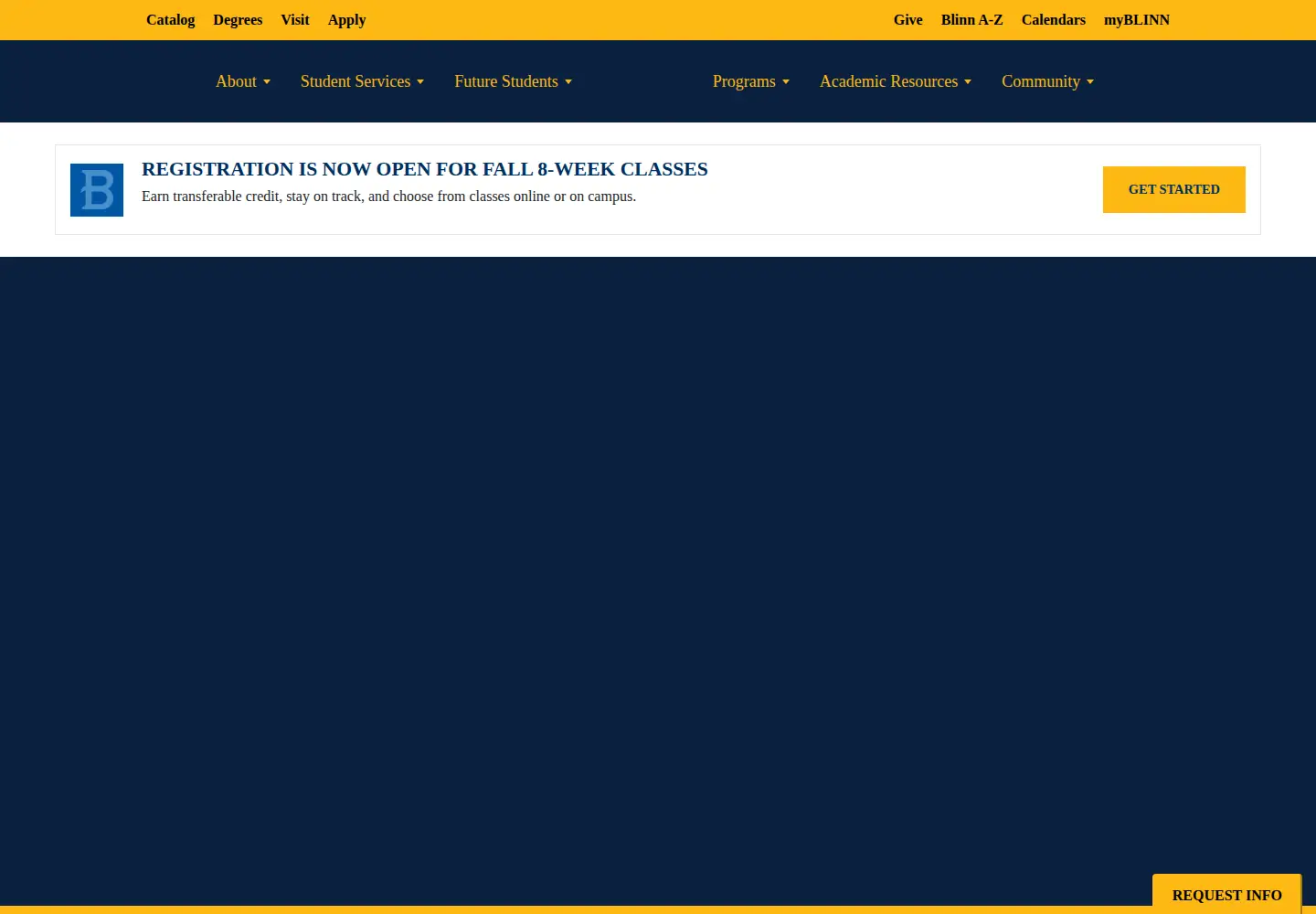 Screenshot of blinn.edu
