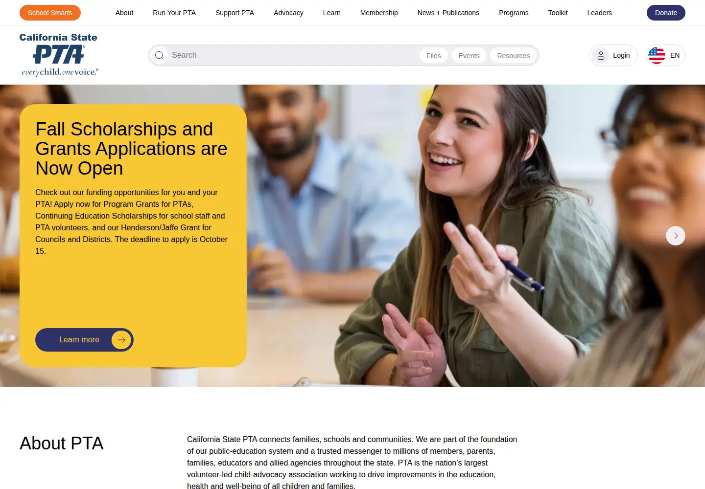 Screenshot of capta.org