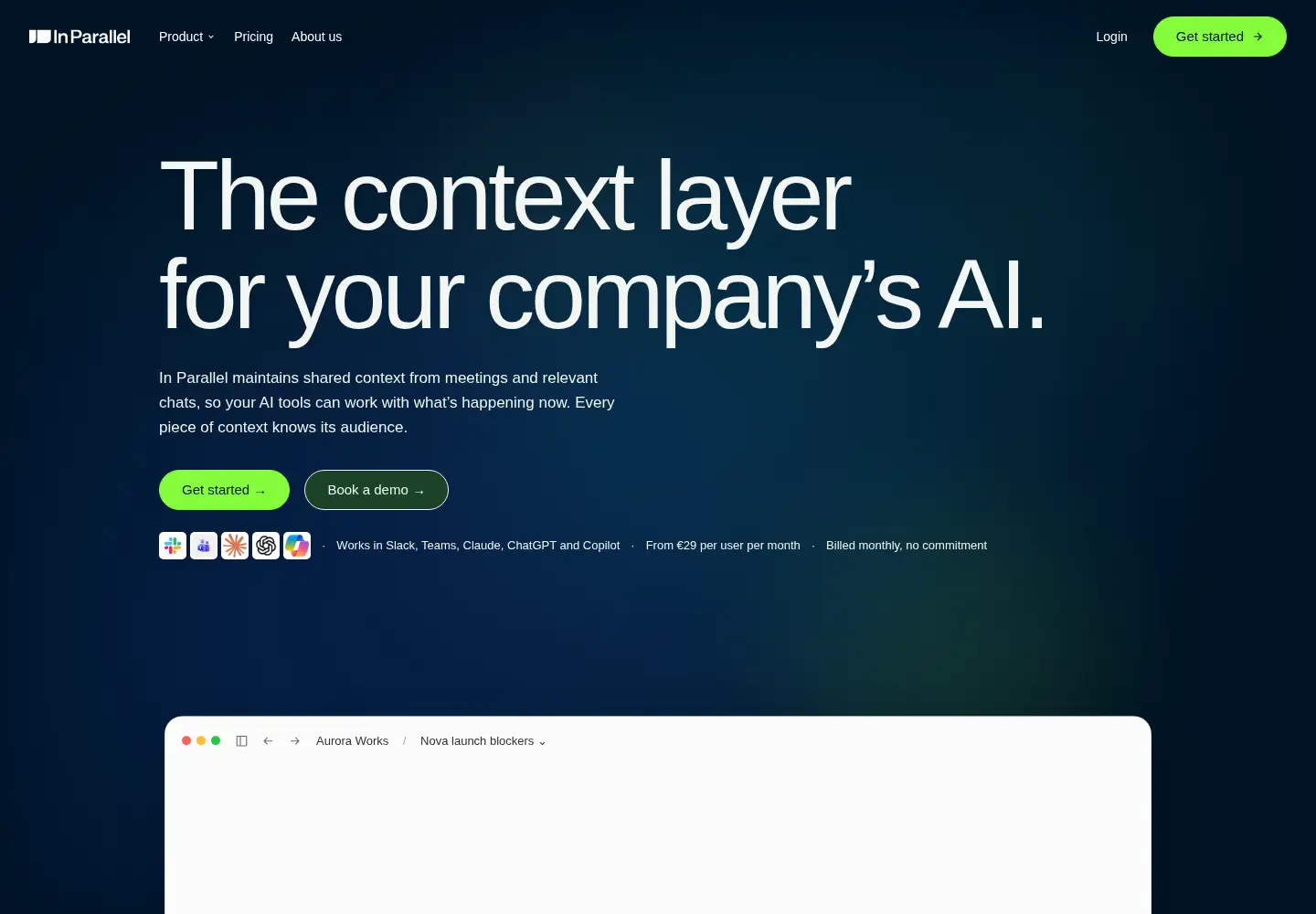 Screenshot of in-parallel.com