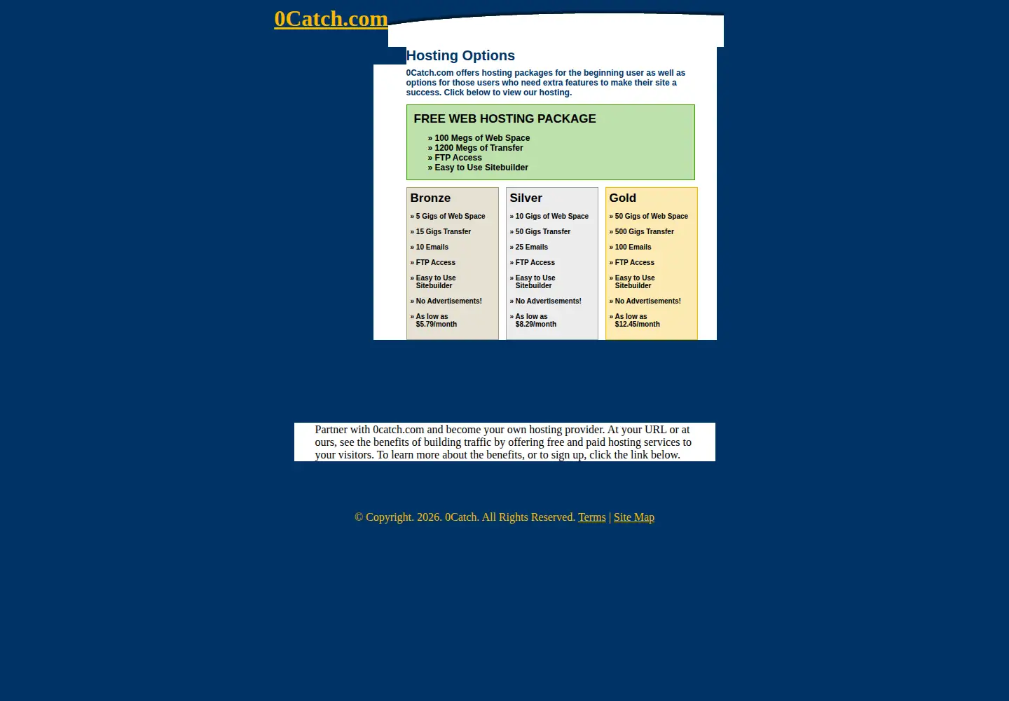 Screenshot of 0catch.com