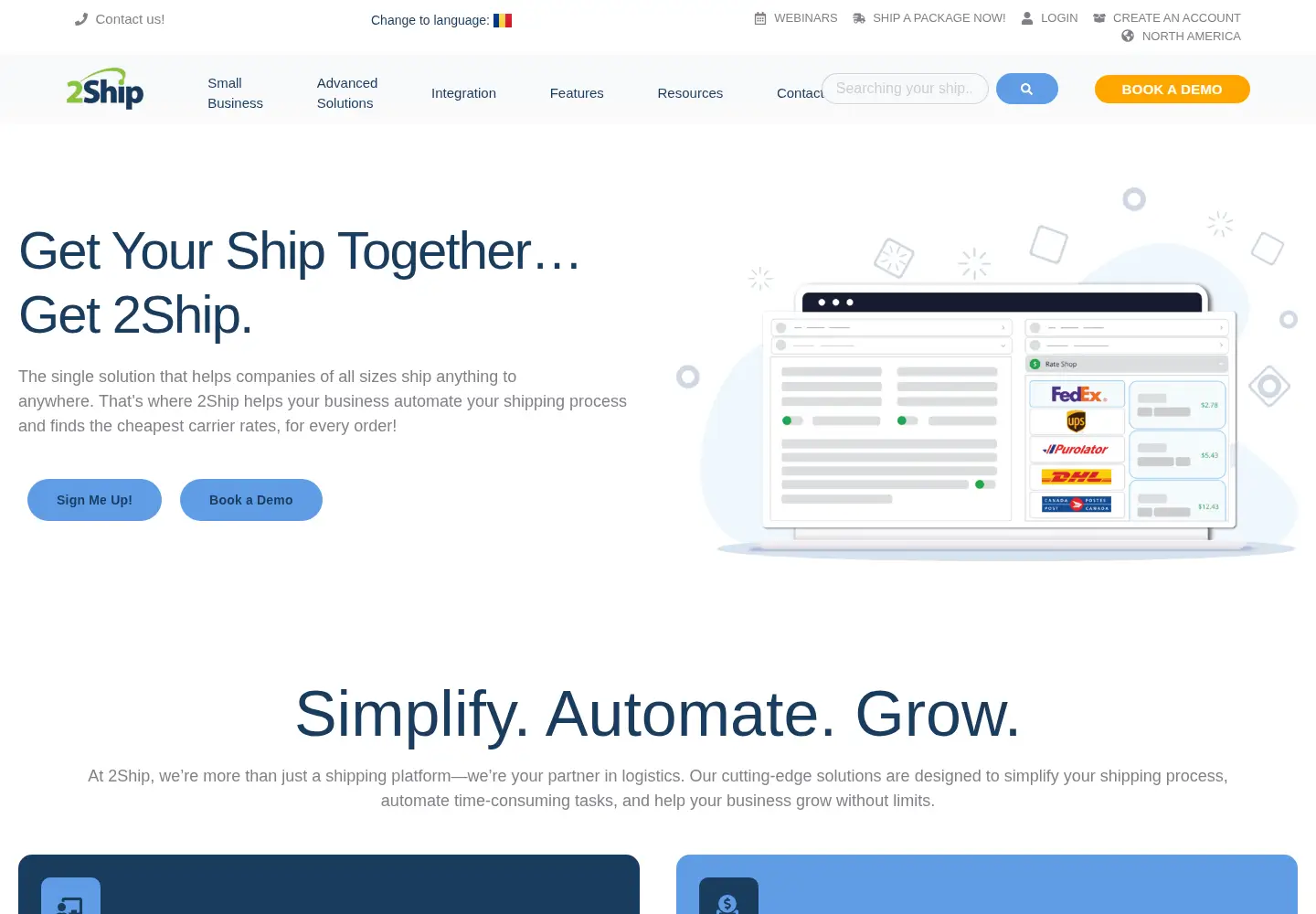 Screenshot of 2ship.com