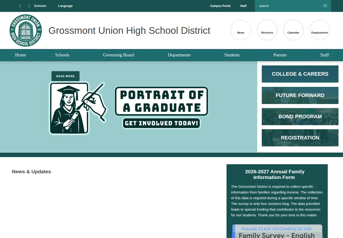 Screenshot of guhsd.net