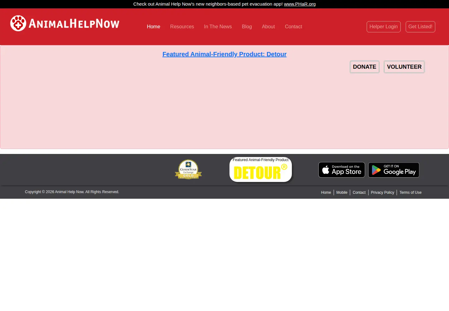 Screenshot of ahnow.org