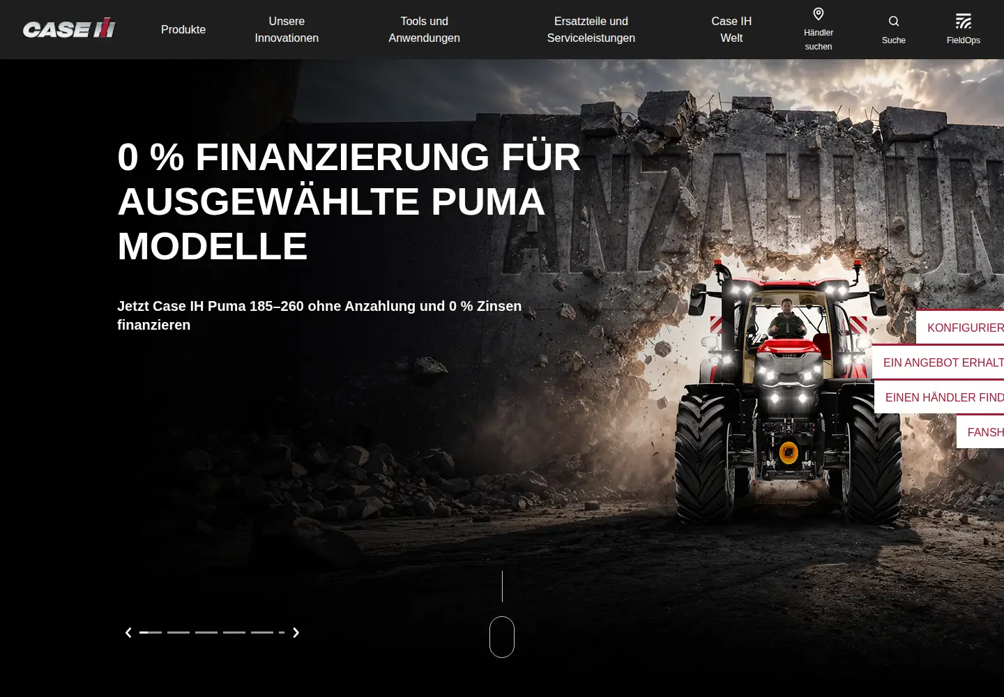 Screenshot of caseih.com