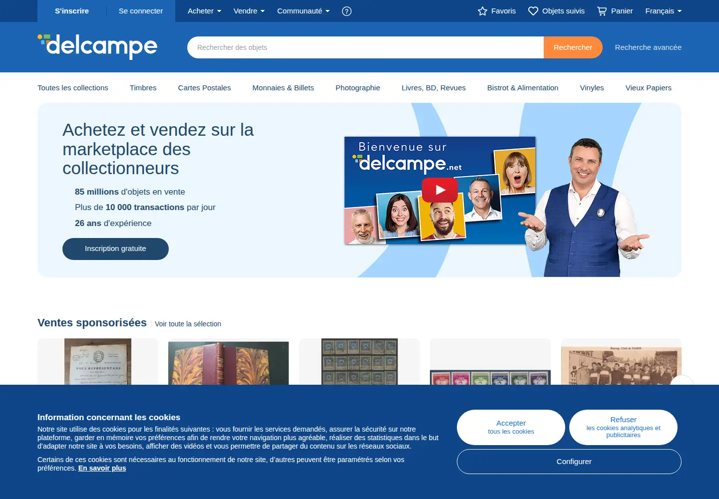 Screenshot of delcampe.net