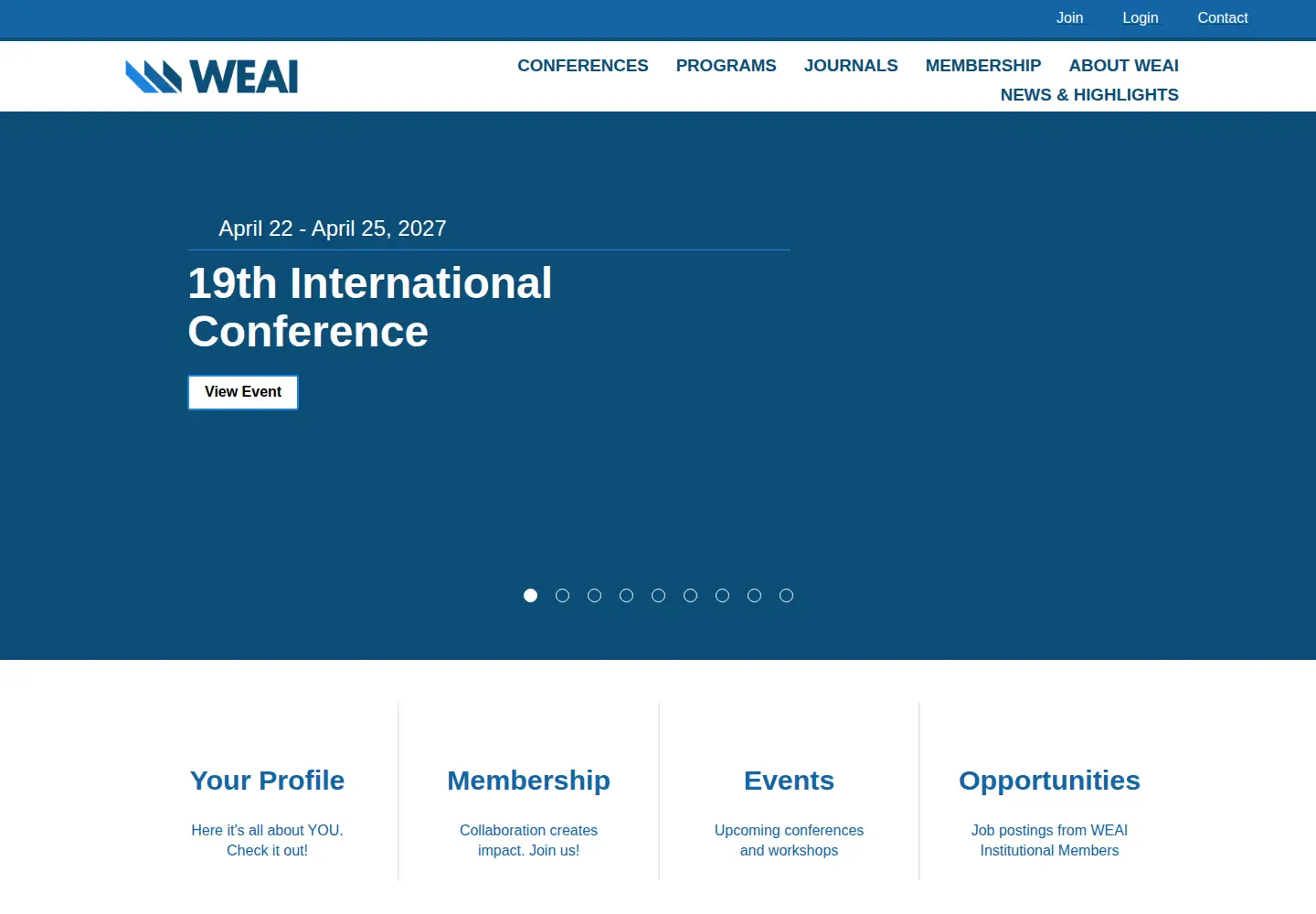 Screenshot of weai.org