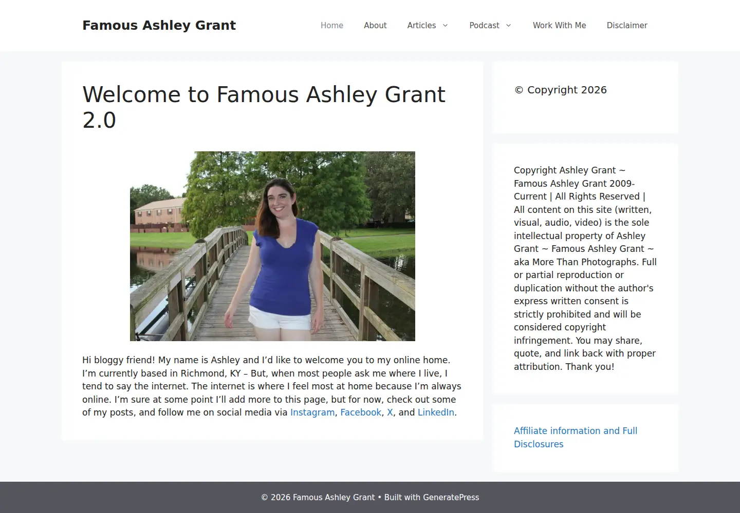 Screenshot of famousashleygrant.com