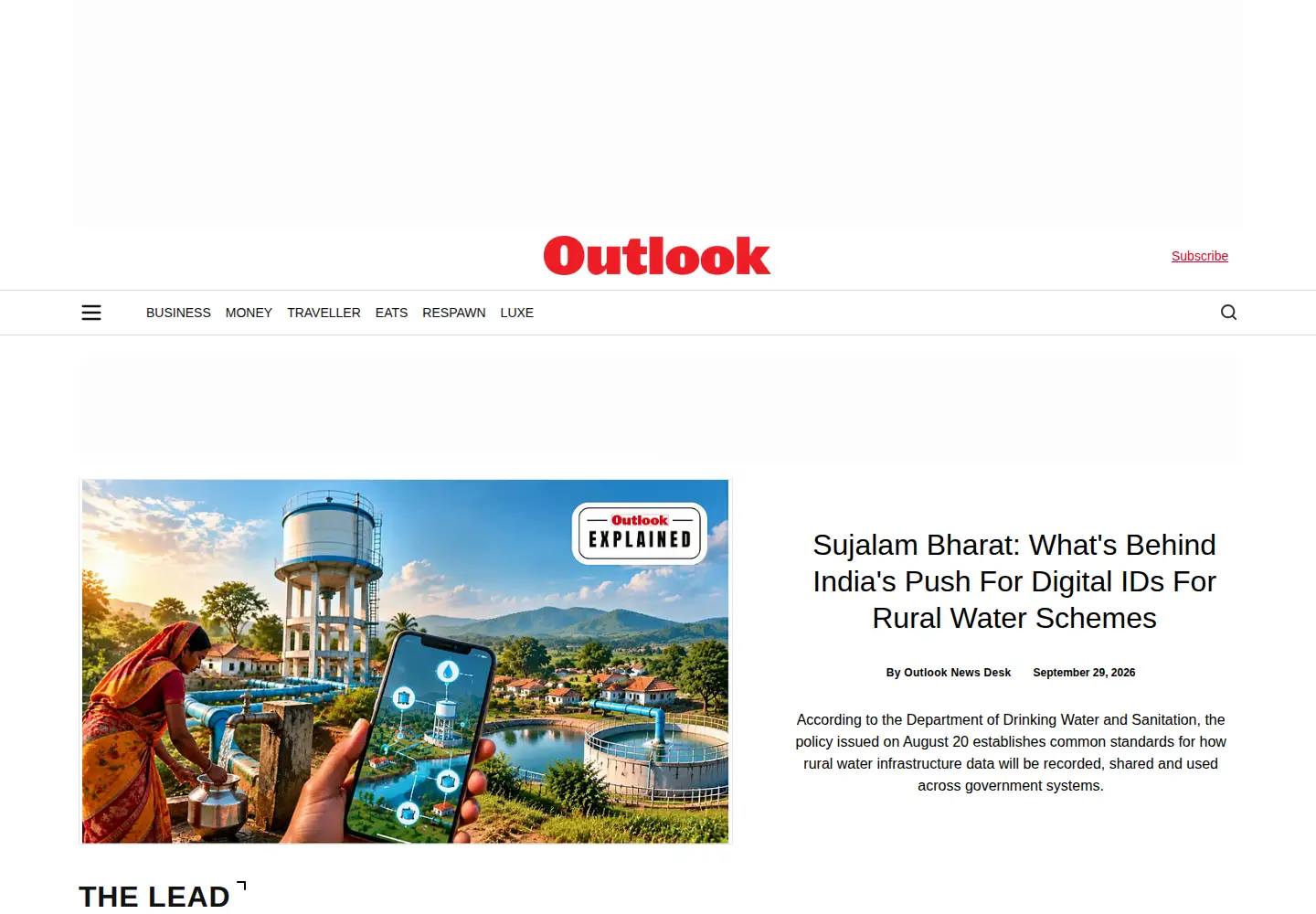 Screenshot of outlookindia.com
