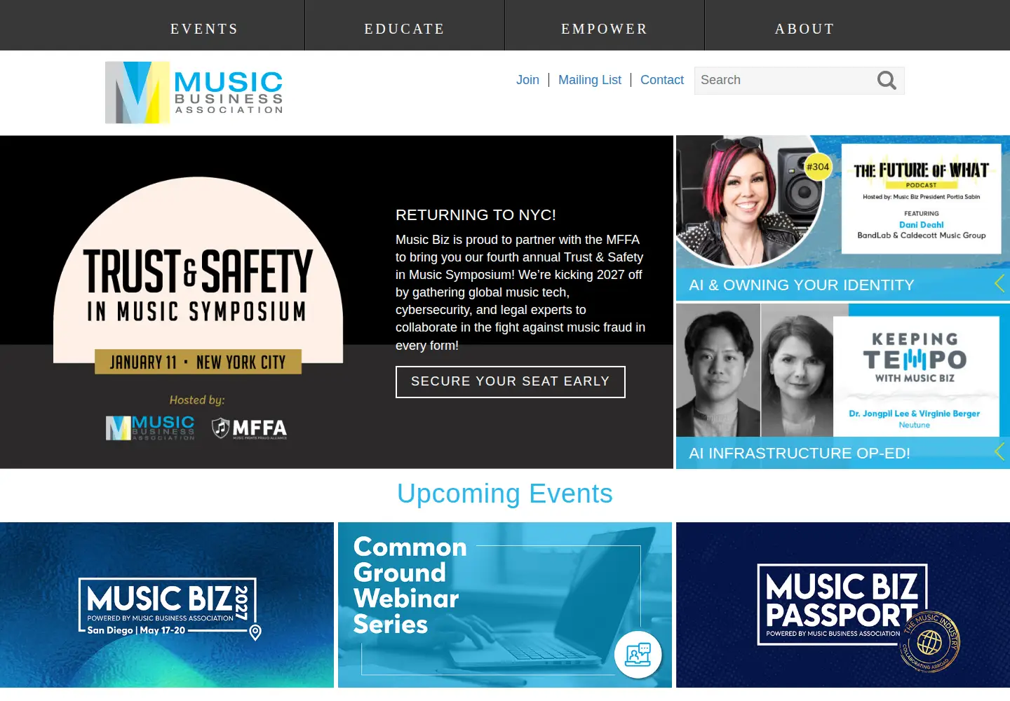 Screenshot of musicbiz.org