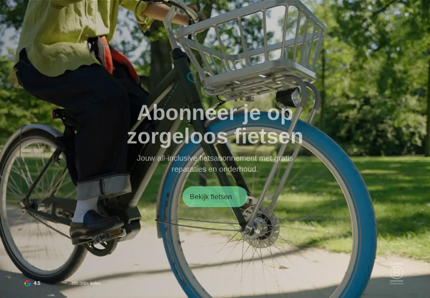 Screenshot of swapfiets.nl